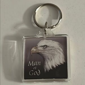 Eagle Keychain with Inspirational Message